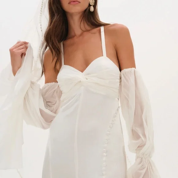 For Love And Lemons White Bridal Gown - Picture 2 of 4